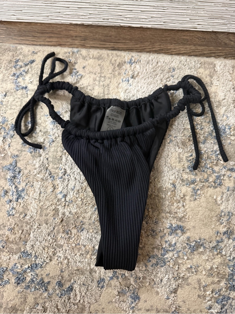 Montce Black Rib Brasil (Scrunch) Bikini